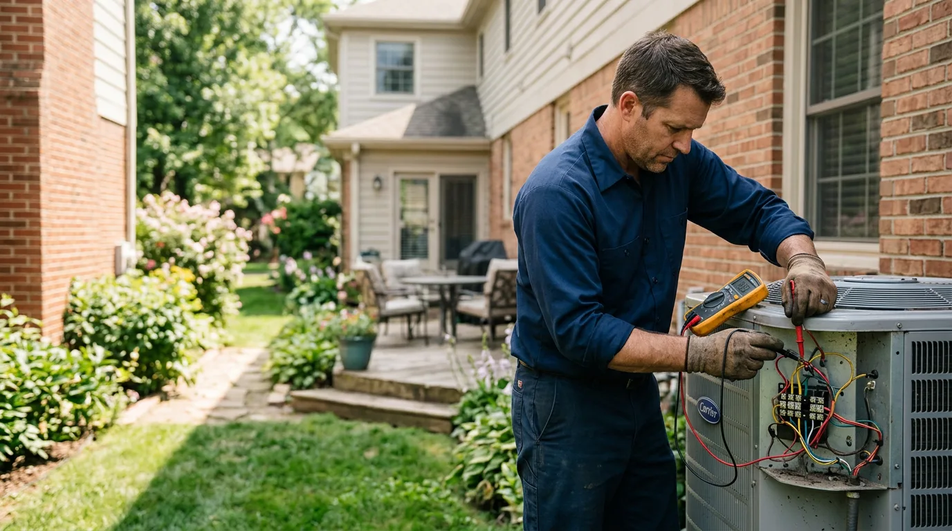 HVAC technician working near Cherry Valley, NY